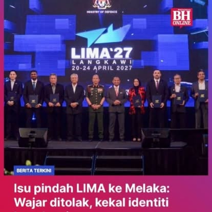 Poster isu cadangan pemindahan LIMA dari Langkawi ke Melaka